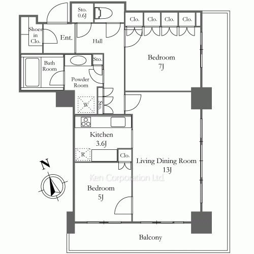 パークタワー芝浦ベイワード アーバンウイングの写真 間取り