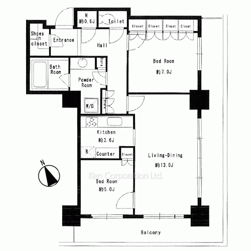 パークタワー芝浦ベイワード アーバンウイングの写真 間取り