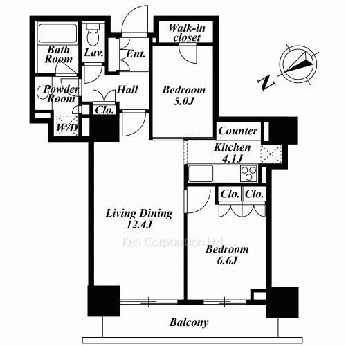 パークタワー芝浦ベイワード アーバンウイングの写真 間取り