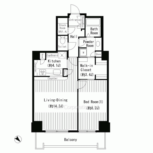 トルナーレ日本橋浜町の写真 間取り