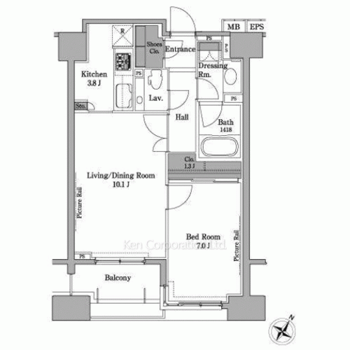 ParkAxis白金台の写真 間取り