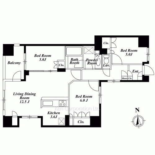 カスタリア東日本橋の写真 間取り
