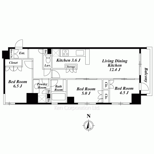 カスタリア東日本橋の写真 間取り