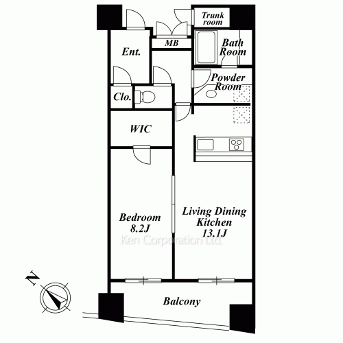 レジディア恵比寿Ⅱの写真 間取り