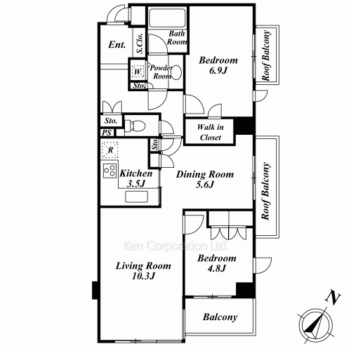 サンクタス元麻布の写真 間取り