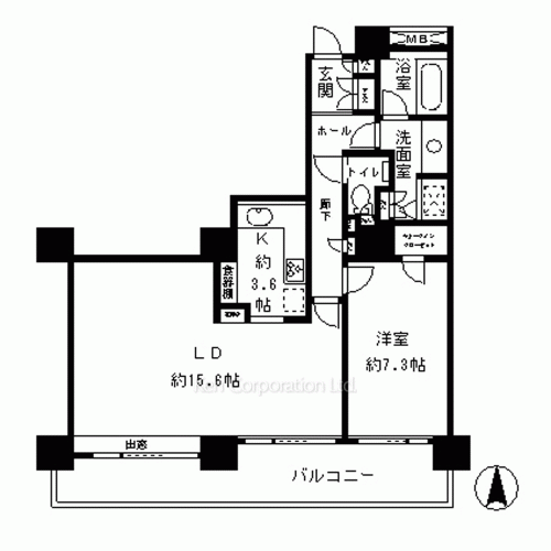 リバーポイントタワーの写真 間取り
