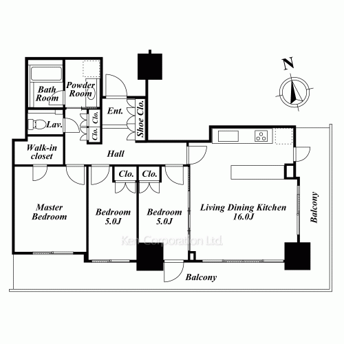リエトコート アルクスタワーの写真 間取り