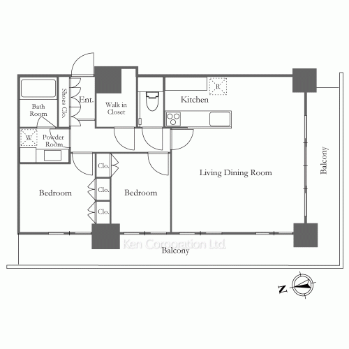 リエトコート アルクスタワーの写真 間取り