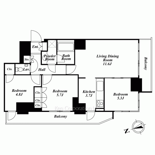 パークキューブ愛宕山タワーの写真 間取り