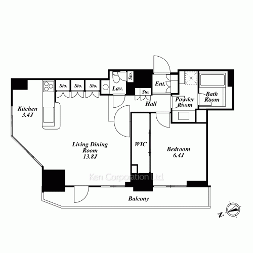 パークキューブ愛宕山タワーの写真 間取り