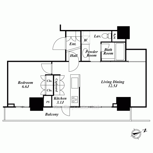 パークキューブ愛宕山タワーの写真 間取り