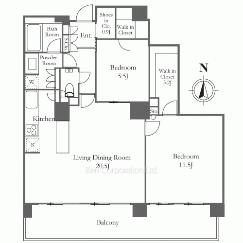 リバーポイントタワーの写真 間取り