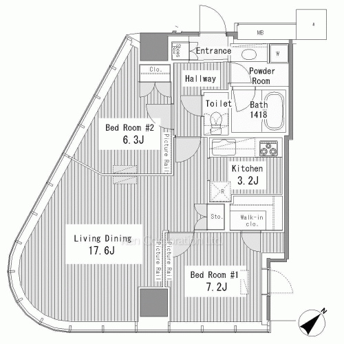 MY TOWER RESIDENCEの写真 間取り