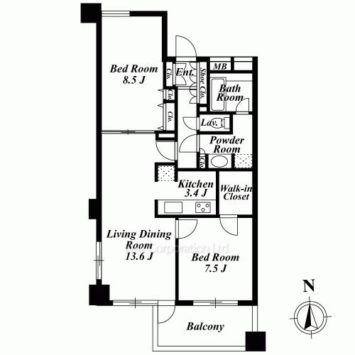 カスタリア高輪の写真 間取り