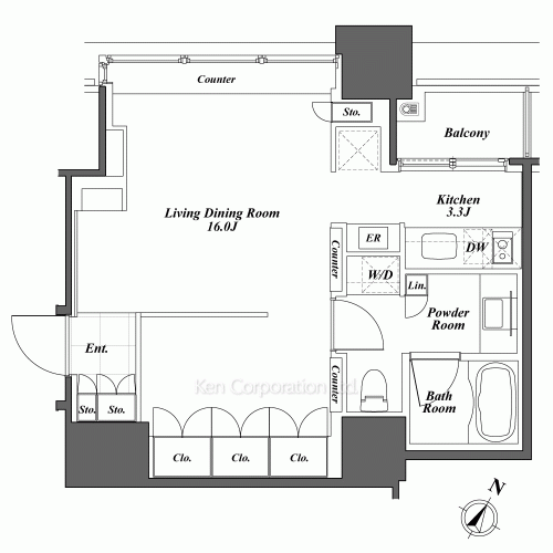 パークアクシス青山一丁目タワーの写真 間取り