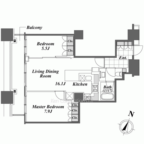 パークアクシス青山一丁目タワーの写真 間取り