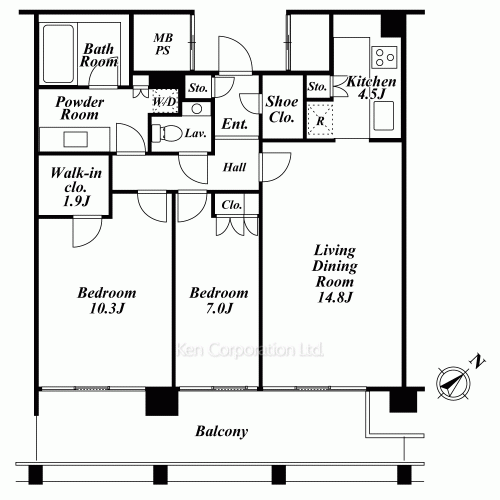 赤坂氷川町レジデンスの写真 間取り