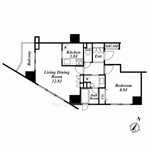 レジディアタワー中目黒の写真 間取り