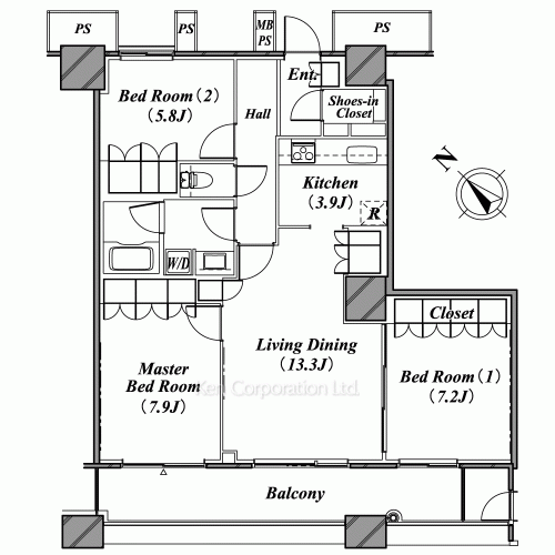 THE TOKYO TOWERS(賃貸専用部分)の写真 間取り