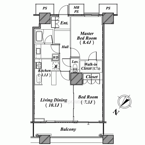 THE TOKYO TOWERS(賃貸専用部分)の写真 間取り