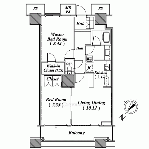 THE TOKYO TOWERS(賃貸専用部分)の写真 間取り