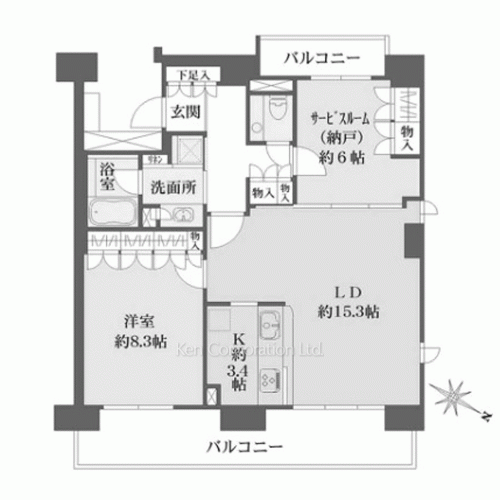 番町レジデンスの写真 間取り