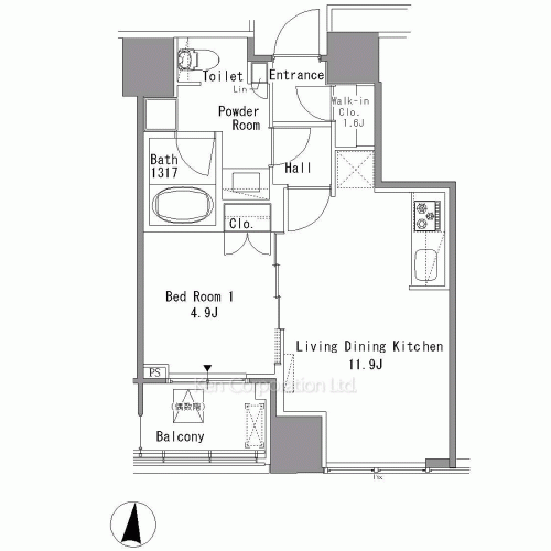 White Tower Hamamatsuchoの写真 間取り