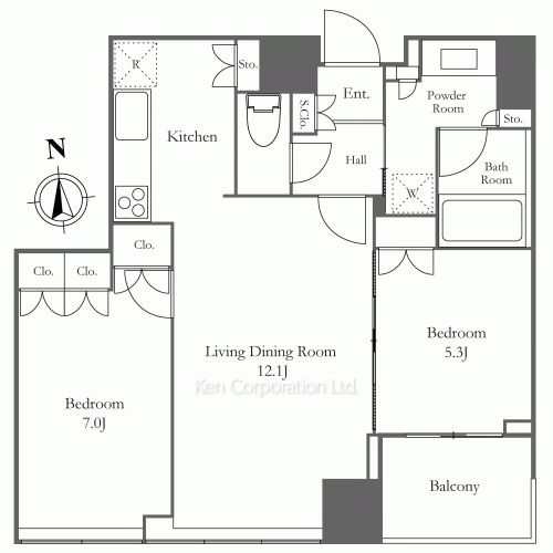 White Tower Hamamatsuchoの写真 間取り