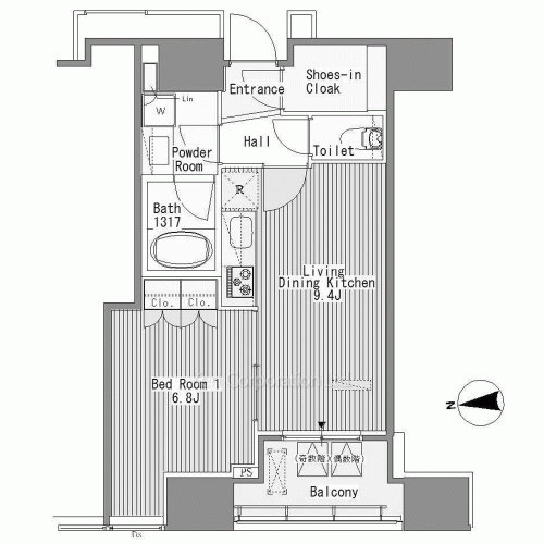 White Tower Hamamatsuchoの写真 間取り