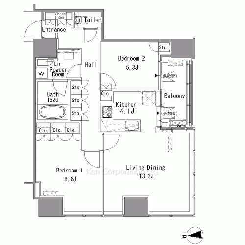 White Tower Hamamatsuchoの写真 間取り