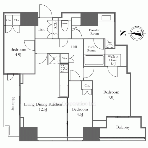 White Tower Hamamatsuchoの写真 間取り