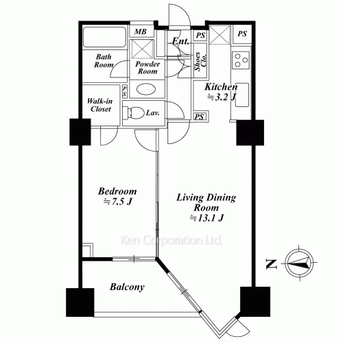 カスタリア高輪の写真 間取り