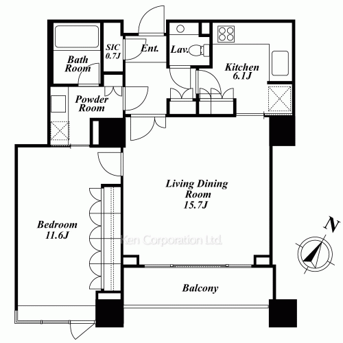 パークキューブ目黒タワーの写真 間取り
