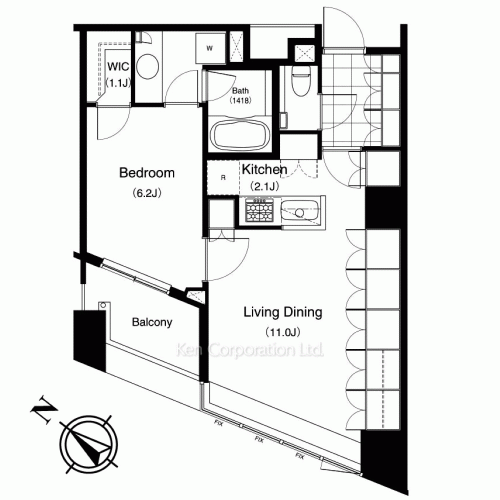 パークキューブ目黒タワーの写真 間取り