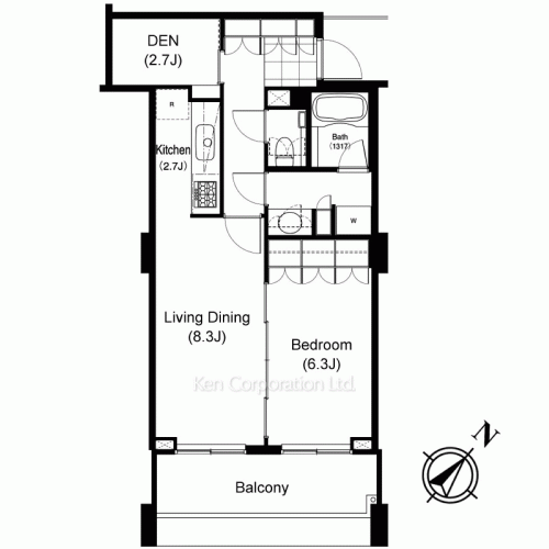 パークキューブ目黒タワーの写真 間取り