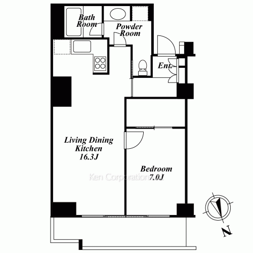 フレンシア外苑西の写真 間取り