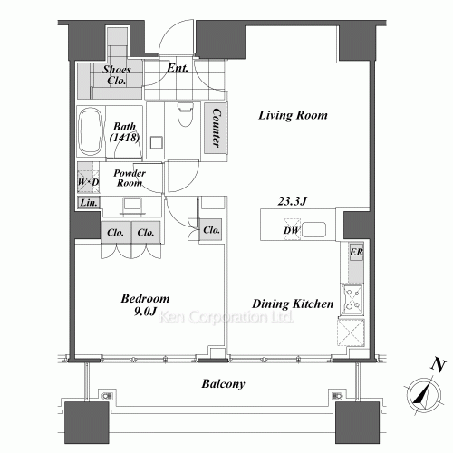 パークアクシス青山一丁目タワーの写真 間取り