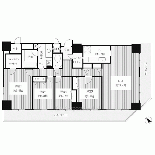 トレステージ目黒の写真 間取り