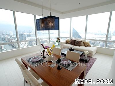 芝浦アイランド ブルームタワーの写真 居室（LDなど） ※29階の同じ間取タイプを撮影。仕様が異なることがあります。