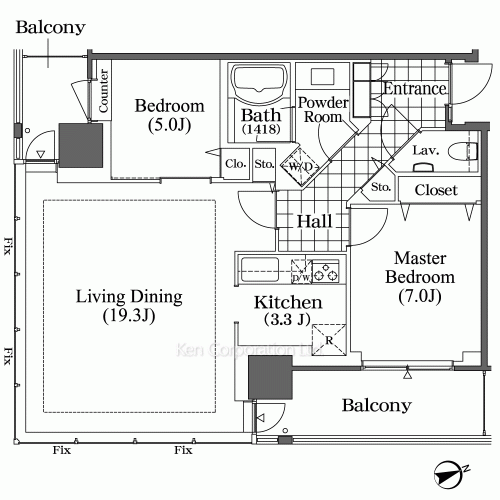 芝浦アイランド ブルームタワーの写真 間取り
