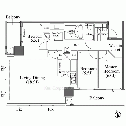 芝浦アイランド ブルームタワーの写真 間取り