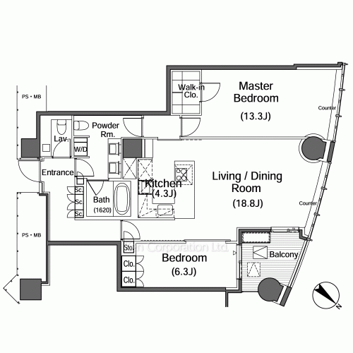 赤坂ザレジデンスの写真 間取り
