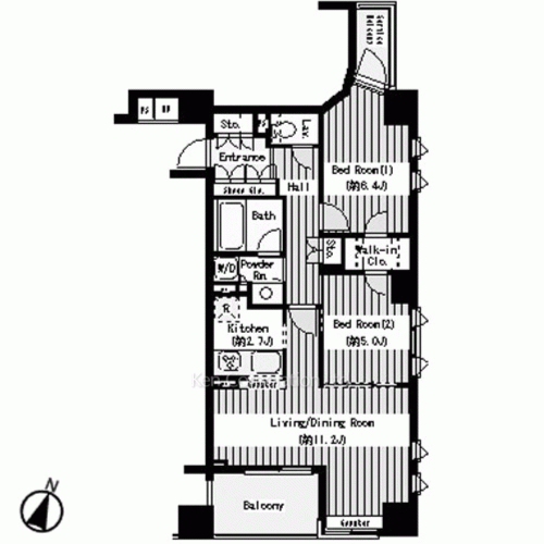 コクヨーレ日本橋の写真 間取り