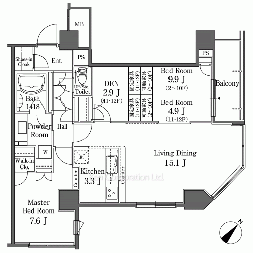 MFPR目黒タワーの写真 間取り