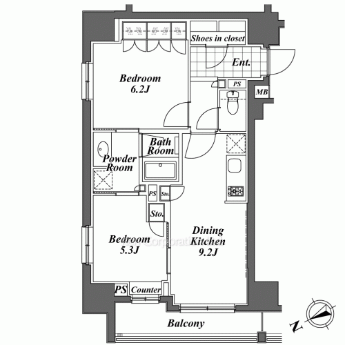 パークハビオ八丁堀の写真 間取り