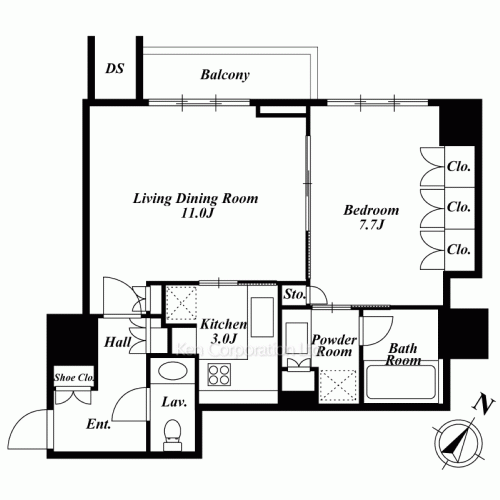 パークハウス赤坂氷川の写真 間取り