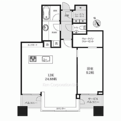 パークコート虎ノ門愛宕タワーの写真 間取り