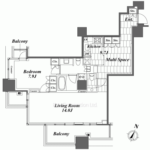 パークアクシス青山一丁目タワーの写真 間取り