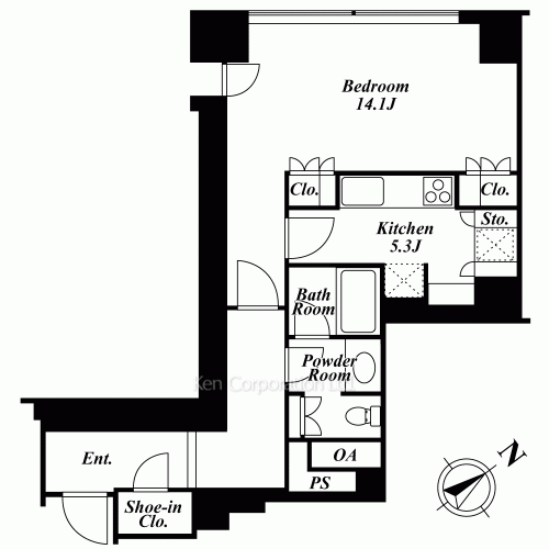 プラティーヌ西新宿の写真 間取り