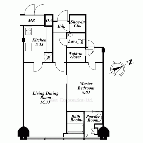 プラティーヌ西新宿の写真 間取り